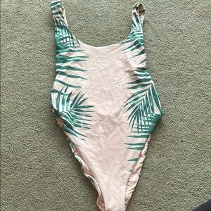 Aerie Tropical Leaf Print Swimsuit